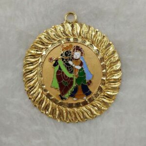 22KT Gold Radha Krishna Designer Pendant