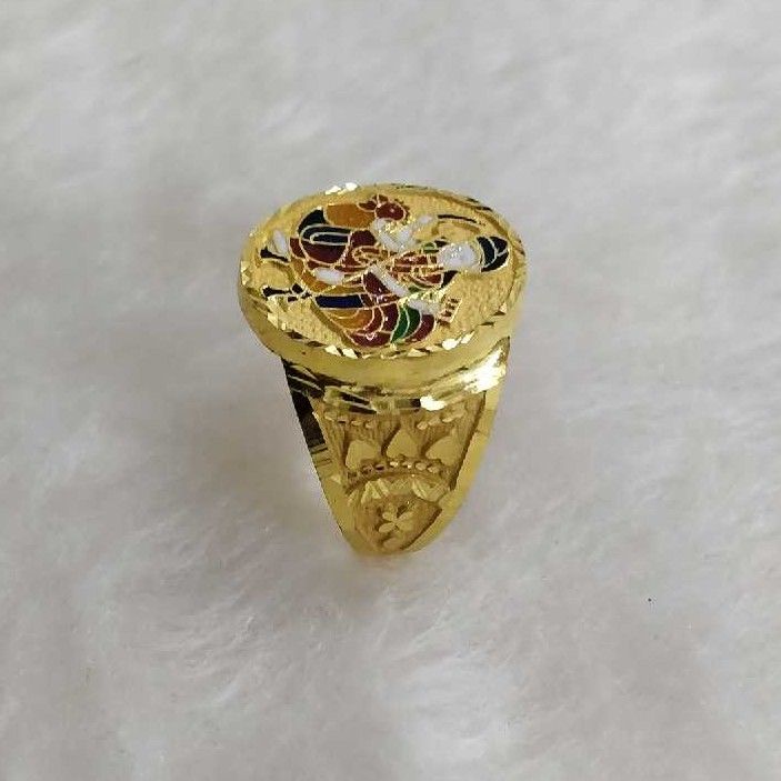 916 Gold Bahuchar Maa Gents Ring - Image 2