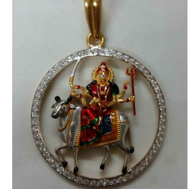 916 Gold Casting Umiya Maa Pendant