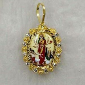 22KT Gold Shivaji Maa Bhavani Photo Pendant