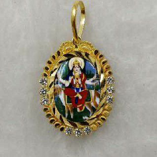 916 Gold Hadakai Maa Photo Pendant