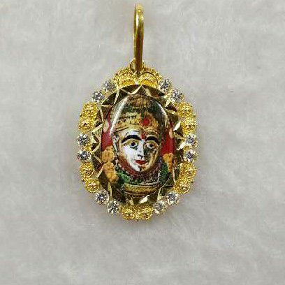 916 Gold Sundha Mata Photo Pendant