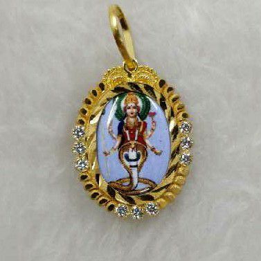 916 Gold Naganeshwari Maa Photo Pendant
