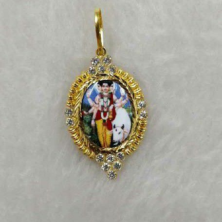 916 Gold Dattatrey Bhagavan Photo Pendant