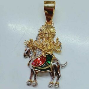 916 Gold Casting Meldi Maa Pendant