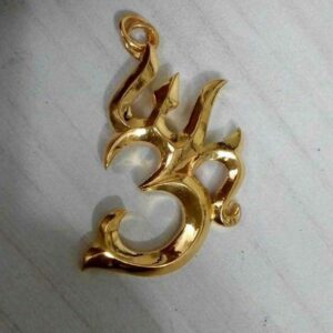 916 Gold Casting Om Pendant