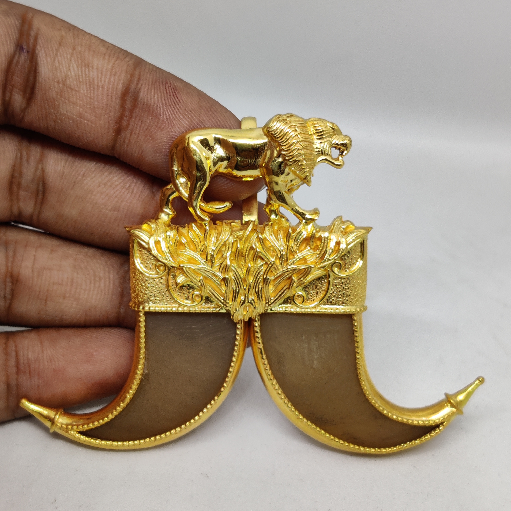 916 Gold Designer Vagh Nakh Artificial Pendant - Image 2