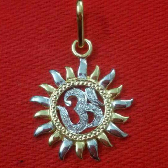 22KT Gold Casting Om Pendant