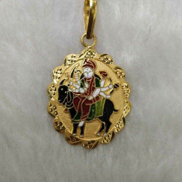 916 Meenakari Gold Meladi Maa Pendant