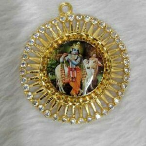 22KT Gold Religious Krishna Photo Pendant
