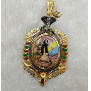22KT Gold Mogal Maa Photo Pendant