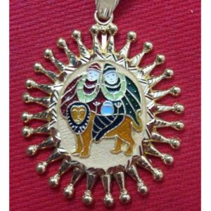 22KT Gold Meenakari Chamunda Maa Pendant