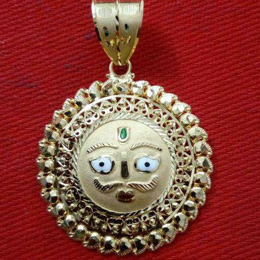 916 Gold Designer Surya Pendant