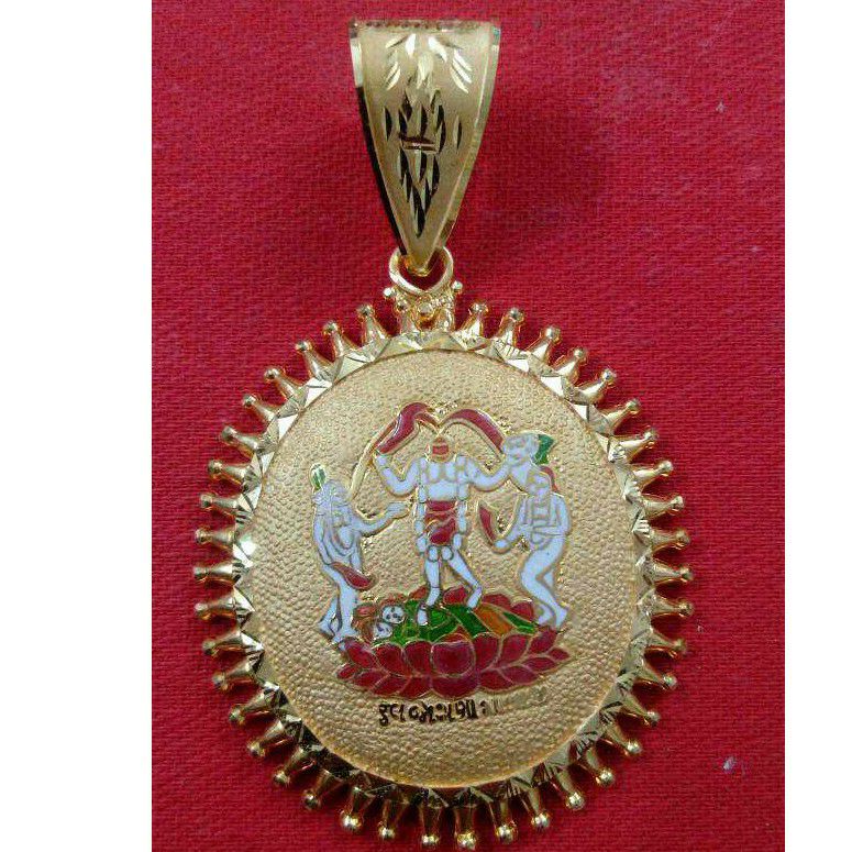 916 Gold Religious Phul Jogani Maa Pendant