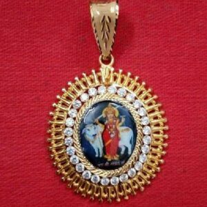 916 Gold Religious Gatrad Maa Photo Pendant