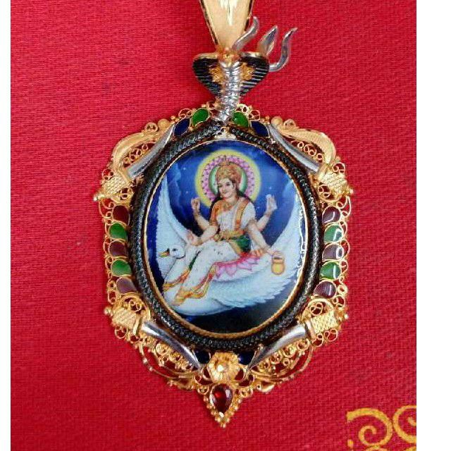 22KT Gold Brahmani Maa Photo Pendant