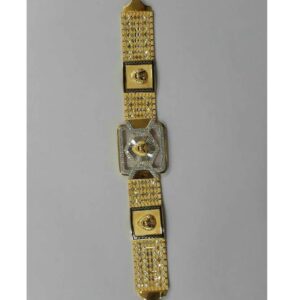 916 Gold Handmade Lion Design Casting Bharvadi Bracelet