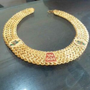 22KT Gold Handmade Jay Thakar Thick Bharvadi Chain