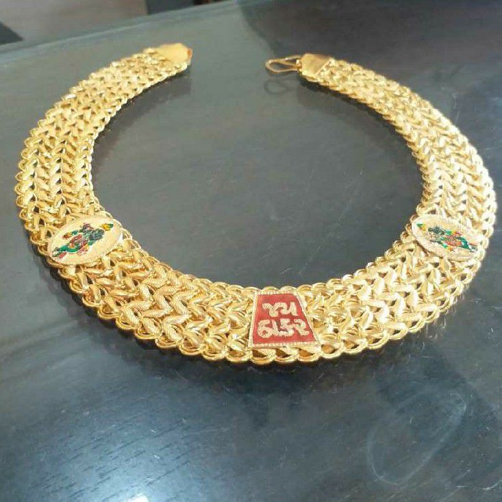 22KT Gold Handmade Jay Thakar Thick Bharvadi Chain
