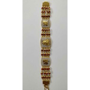 916 Gold Red Beaded Rudraksh Lucky