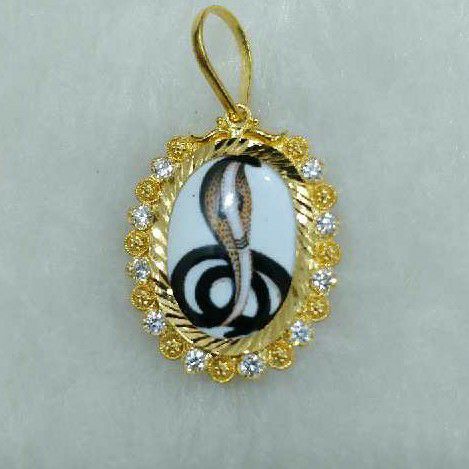 22KT Gold Goga Maharaj Photo Pendant