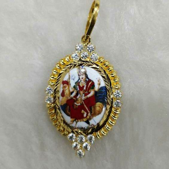 916 Gold Bahuchar Maa Photo Pendant