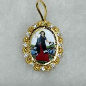 916 Gold Mogal Maa Photo Pendant