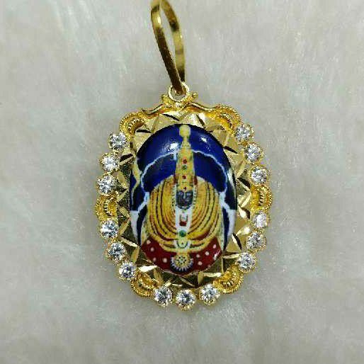 22KT Gold Tulja Bhavani Photo Pendant