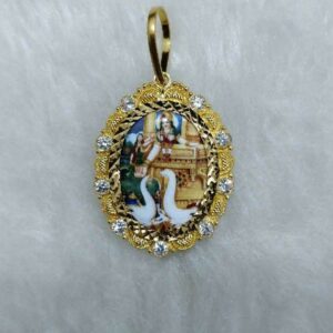 22KT Gold Shakti Maa Photo Pendant