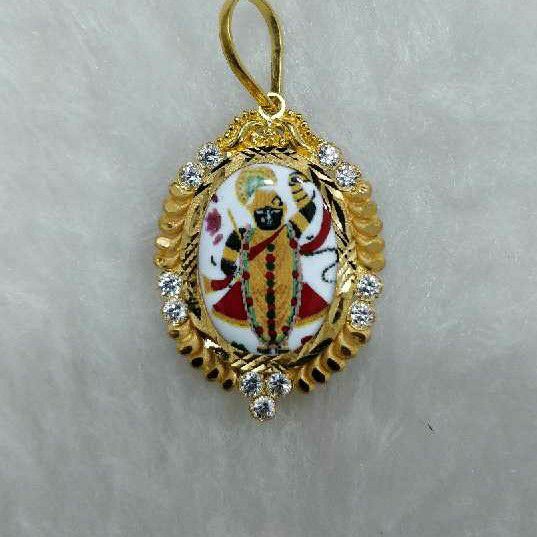 22KT Gold Srinathji Photo Pendant