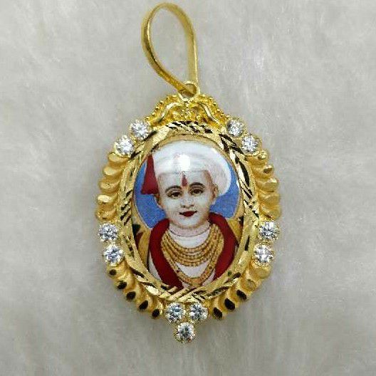 22KT Gold Suketu Bhagvan Photo Pendant