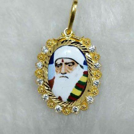 916 Gold Radhaswami Photo Pendant