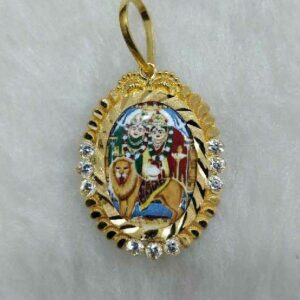 22KT Gold Chamunda Maa Photo Pendant