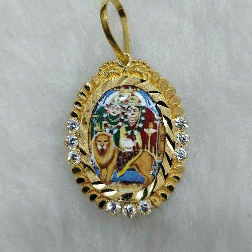 22KT Gold Chamunda Maa Photo Pendant