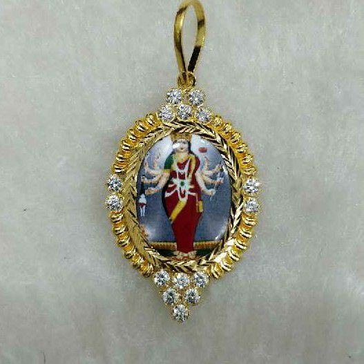 22KT Gold Sadhi Maa Photo Pendant