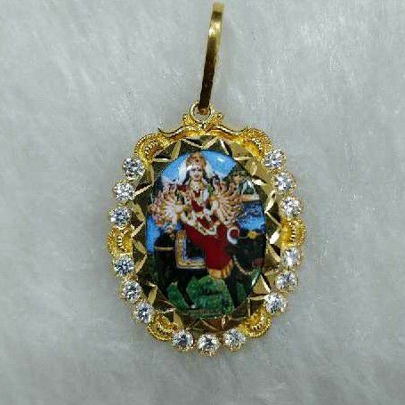 916 Antique Gold Visat/Verai Maa Photo Pendant