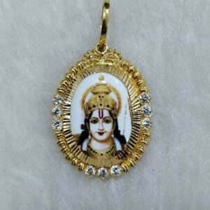 22KT Gold Antique Religious Photo Pendant