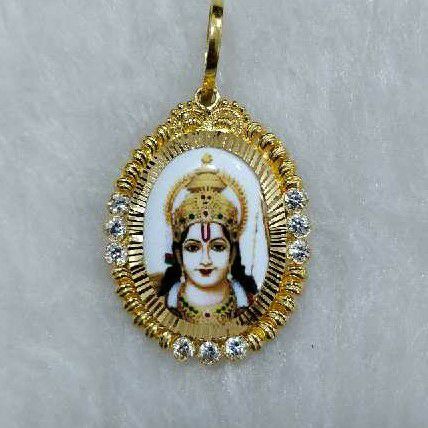 22KT Gold Antique Religious Photo Pendant