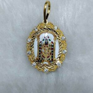 916 Gold Tirupati Balaji Photo Pendant
