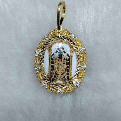 916 Gold Tirupati Balaji Photo Pendant