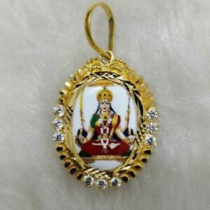 22KT Gold Santoshi Maa Photo Pendant