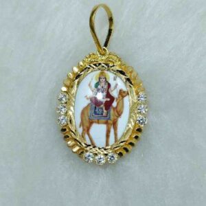 22KT Gold Dasha Maa/Momai Ma Photo Pendant