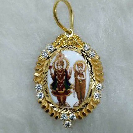 22KT Gold Designer Akshar Purshottam Pendant
