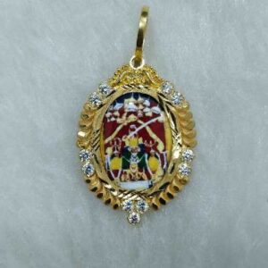 22KT Gold Handmade Hingalaj Maa Photo Pendant