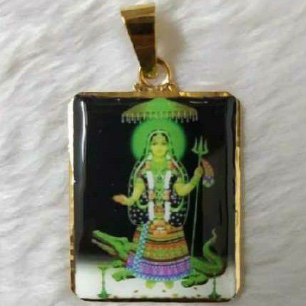 916 Gold Fancy Khodiyar Maa Photo Pendant
