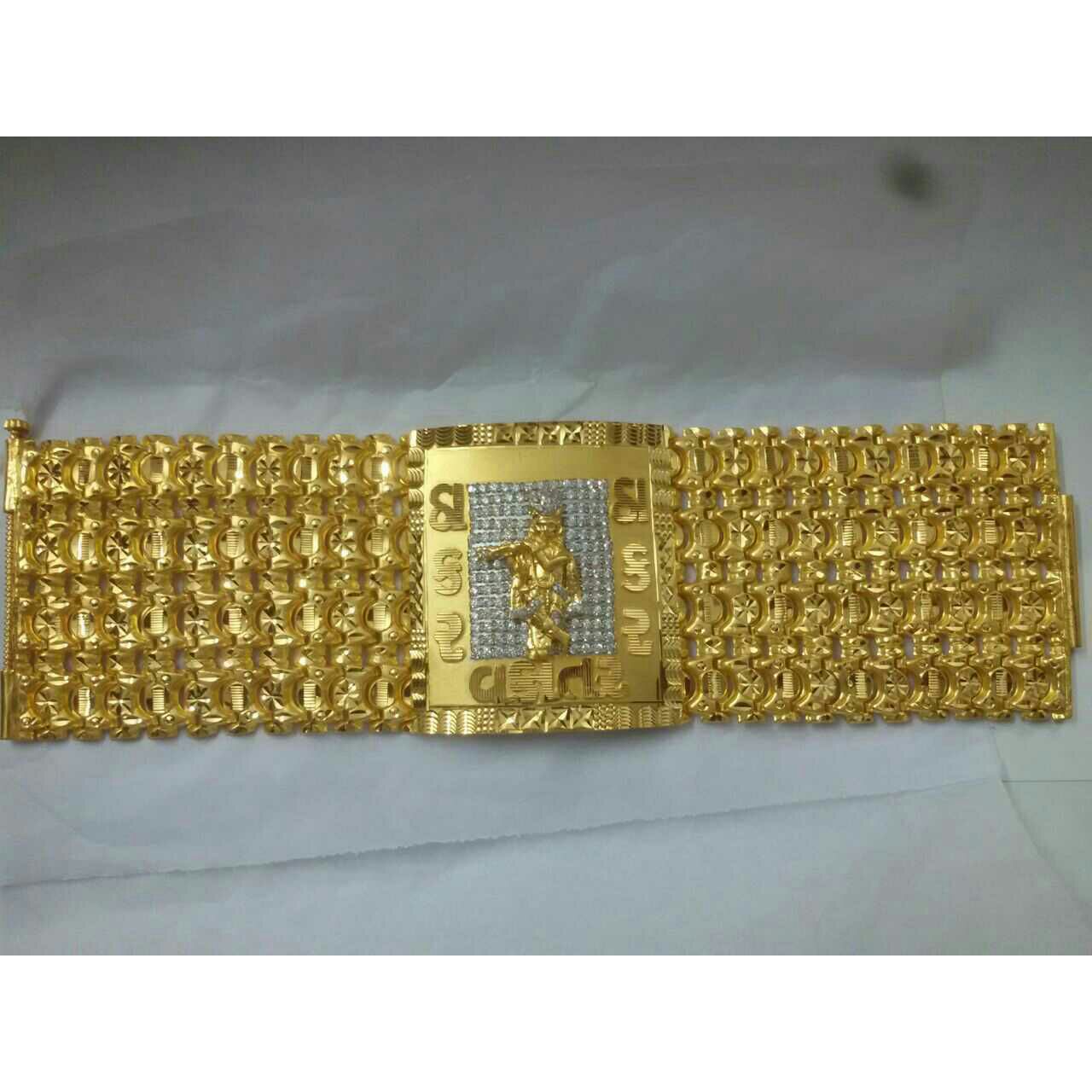 22K / 916 Yellow Gold Modern Bracelet ( Lucky )