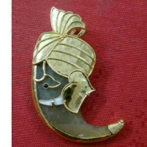 22kt Gold(Artificial) Ganesh Shape Pendant