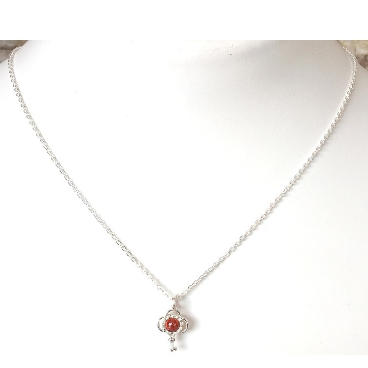 925 Sterling Silver Pave Indian Pendant Chain