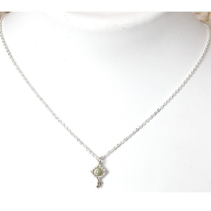 Sterling Silver 925 Pave Indian Simple Pendant Chain