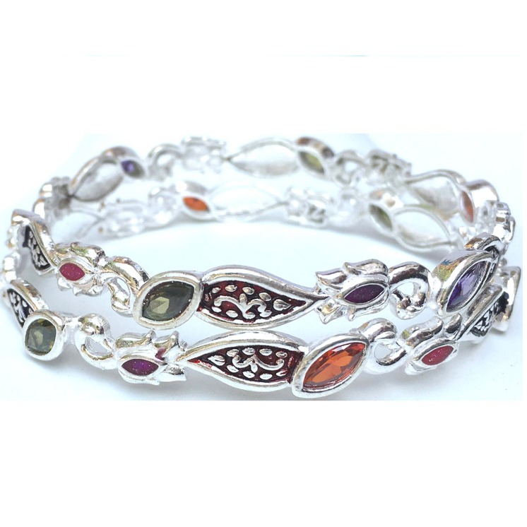 925 Sterling Silver CZ Bangles (Kada)